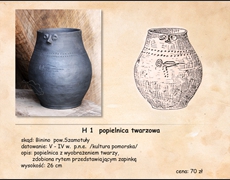 H 1 popielnica twarzowa kultura pomorska